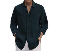 Chemise Homme sans Repassage - Chemise décontractée pour Homme à Manches Trois idéale pour la Saison Printemps-été avec Un col Classique et Une Coupe Moderne