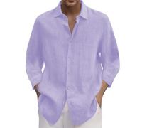 Chemise Homme sans Repassage - Chemise décontractée pour Homme à Manches Trois idéale pour la Saison Printemps-été avec Un col Classique et Une Coupe Moderne