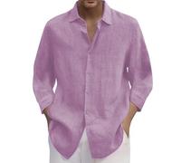 Chemise Homme sans Repassage - Chemise décontractée pour Homme à Manches Trois idéale pour la Saison Printemps-été avec Un col Classique et Une Coupe Moderne