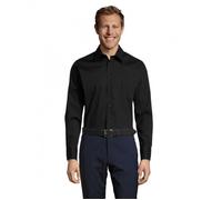 Chemise homme stretch manches longues BRIGHTON - SOL'S - Noir - Ajustée - Homme XXXXXL