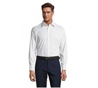 Chemise homme stretch manches longues - SOL'S - BRIGHTON - Coupe ajustée - Col classique - Blanc XXXXXL