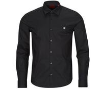 HUGO Chemise 'Ermo' gris / noir, Taille M