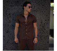 Chemise hommes THEAD. BRUCE Marron EU XS