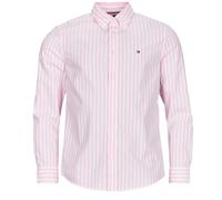 Chemise hommes Tommy Hilfiger FLEX POPLIN CLASSIC STP RF SHIRT Rose EU M