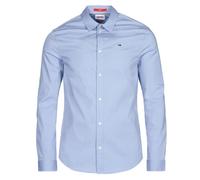 Tommy Jeans Chemise homme TJM Original Stretch Slim Fit Manches longues Bleu (Lavender Lustre) M
