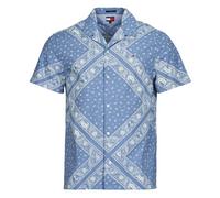 Chemise hommes Tommy Jeans TJM REG AOP SS SHIRT EXT Bleu EU M