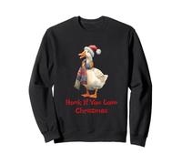Chemise Humoristique en Forme d'oie Honk If You Love Christmas Goose Sweatshirt