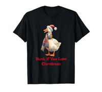 Chemise Humoristique en Forme d'oie Honk If You Love Christmas Goose T-Shirt