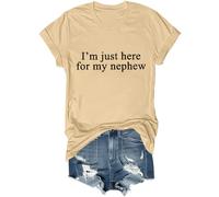 Chemise humoristique « Im Just Here for My Nephew » - T-shirt unisexe avec inscription « I'm Just Here for My Nephew », kaki, S