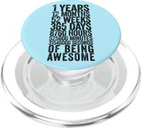 Chemise Humoristique pour 1er Anniversaire Vieux mètre drôle 1 an Cadeaux PopSockets PopGrip pour MagSafe
