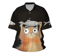 Chemise humoristique pour la fête de la bière pour homme - Imprimé amusant - Costume d'Halloween - Chemise traditionnelle à manches courtes avec boutonnière - Haut sportif - Chemise de loisirs