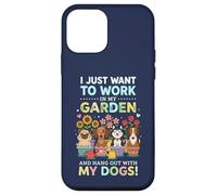 Chemise « I Just Want to Work in My Garden » avec des Chiens Coque pour iPhone 12 Mini