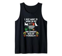 Chemise « I Just Want to Work in My Garden » avec des Chiens Débardeur