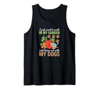Chemise « I Just Want to Work in My Garden » avec des Chiens Débardeur