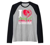 Chemise « I Love Being A Cougar I Heart Being A Cougar » Manche Raglan