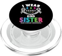Chemise « I Wear Zebra for My Sister » - Journée des Maladies rares 2026 PopSockets PopGrip pour MagSafe