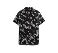 Chemise imprimÃ©e Ã col ouvert en lin Superdry Noir XL
