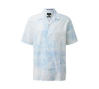 Chemise imprimÃ©e coupe dÃ©contractÃ©e col revers QS Bleu XS