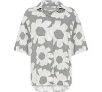 Chemise imprimée femme KnowledgeCotton Apparel Loose Linen Mix Gris XL