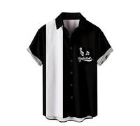 Chemise imprimée 3D pour homme avec col en V, manches courtes, poche à revers et boucle, design décontracté, vêtement de plage, léger, respirant, doux, haut quotidien pour homme, D2-blanc, XL