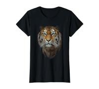 Chemise imprimée Tigre du Bengale en Danger pour Amoureux de la Faune T-Shirt Graphique avec Valeur, Femme, Noir, S