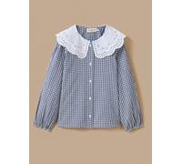 Chemise Imprimée Vichy Fille Carreaux Bleu 3A