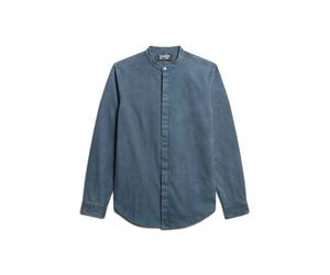 Chemise indigo Ã col tunisien Superdry The Merchant Store Bleu S