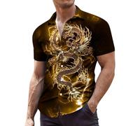 Chemise Infroissable Homme - Chemise Homme à Manches Courtes en Tissu tie-Dye Confortable avec Coupe Ample et Style Tendance pour Un décontracté et Moderne