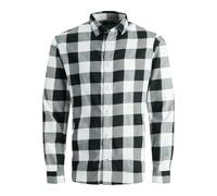 Jack & Jones Chemise Gingham Twill manches longues coupe slim Blanc S Homme