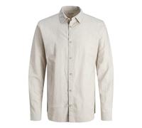 Chemise Jack & Jones mélange lin été beige