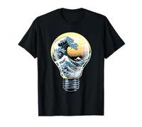 Chemise japonaise Great Wave Kanagawa Ampoule Japon Anime T-Shirt