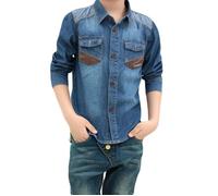 Chemise Jean Garçon Enfant Manches Longues Vêtements Mi Saison Enfant 4-14 ans 100 cm