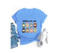 Chemise Jesus is My Jam Jesus is My Jam and I'm Here to Spread It, Bleu (Carolina blue), L