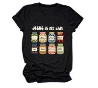 Chemise Jesus is My Jam Jesus is My Jam and I'm Here to Spread It, Noir 1, L