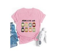 Chemise Jesus is My Jam Jesus is My Jam and I'm Here to Spread It, rose, S