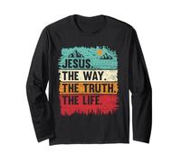 Chemise Jésus pour garçon The Way Truth Life Kids Christian Worship Manche Longue