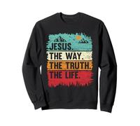 Chemise Jésus pour garçon The Way Truth Life Kids Christian Worship Sweatshirt