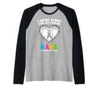 Chemise Journée des Maladies rares 2025 - Je Porte Un zèbre pour Mon ami Manche Raglan