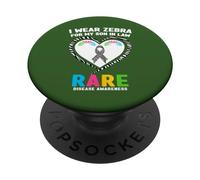 Chemise Journée des Maladies rares 2026 - Je Porte Un zèbre pour Mon Beau-Fils PopSockets PopGrip Adhésif