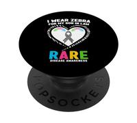Chemise Journée des Maladies rares 2026 - Je Porte Un zèbre pour Mon Beau-Fils PopSockets PopGrip Adhésif