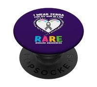 Chemise Journée des Maladies rares 2026 - Je Porte Un zèbre pour Mon Beau-Fils PopSockets PopGrip Adhésif