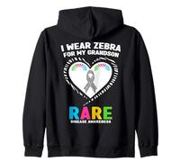 Chemise Journée des Maladies rares 2026 - Je Porte Un zèbre pour Mon Petit-Fils Sweat à Capuche