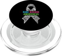 Chemise Journée des Maladies rares 2026 - Zebra Rare Disease Awareness PopSockets PopGrip pour MagSafe