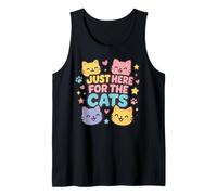 Chemise Just Here for The Cats, Adorable Animal Kawaii Kitty Lover Débardeur