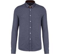 Chemise Kariban Jacquard Bleu XL