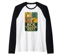 Chemise KCK Village West Vintage Kansas City Shopping Racing Manche Raglan