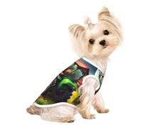 Chemise légère à imprimé de tracteur agricole fantastique, t-shirt d'été frais et respirant pour chien, vêtements extensibles sans manches pour animaux de compagnie