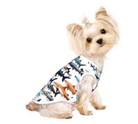 Chemise légère à motif requins pour chien, t-shirt d'été frais et respirant pour chien, vêtements extensibles sans manches pour animaux de compagnie