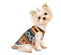 Chemise légère à motifs nationaux africains pour chien, t-shirt d'été frais et respirant, vêtements extensibles sans manches pour animaux de compagnie