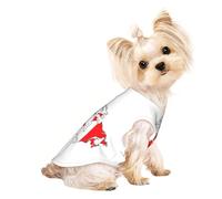 Chemise légère pour chien avec drapeau canadien, imprimé carte du drapeau canadien, t-shirt d'été frais et respirant, vêtements extensibles sans manches pour animaux de compagnie